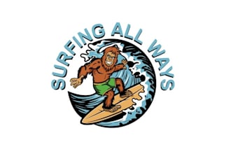 create unique fun surfing business logo design