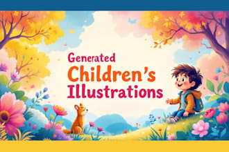 create ai generated children  book illustrations with vibrant storytelling
