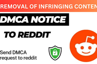 remove,delete,takedown and report infringement post from reddit under dmca