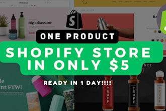 create branded passive income one product shopify store