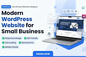 create clean and modern wordpress website for small business