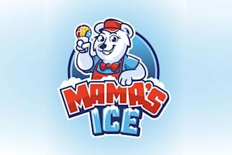 design playful shaved ice business logo