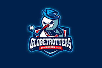 design snowball fight team logo
