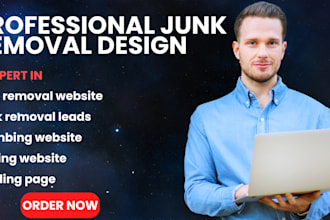 design a junk removal website junk removal leads plumbing roofing