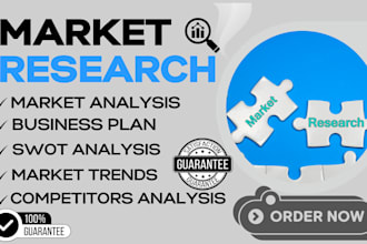 do indepth market research, business plans, competitors and swot analysis