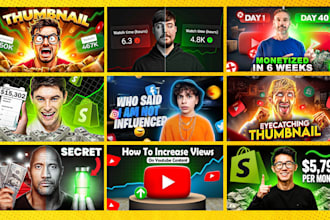 create a captivating thumbnail for a youtube channel