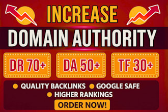 increase ahrefs dr  moz da trust flow with high quality backlinks