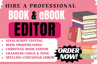 edit your manuscript, christian book, autobiography check grammar as book editor