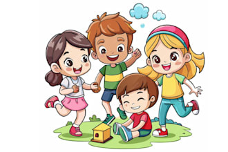compose kids, children songs, christmas song nursery rhymes with melodic voice