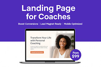 conversion focused landing page for coaches and consultants