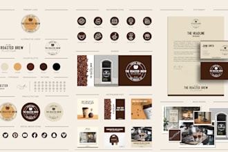 design a creative social media branding kit with logo and instagram posts