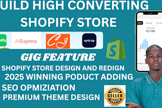 create 7 figure shopify dropshipping store, build shopify store, shopify website