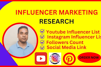 find the best youtube, instagram and influencer list building