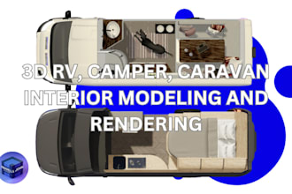design 3d for your motorhome, rv, caravan, and camper with realistic renders