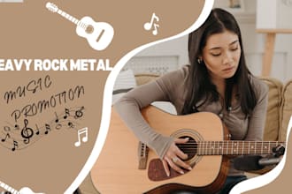 record metal,heavy rock guitars and music promotion to active playlist manager