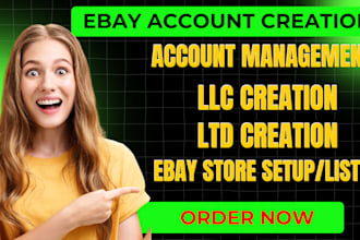 create and set up ebay accounts  llc ltd highlimit accounts