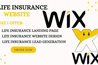 build wix insurance website life insurance wix website insurance landing page