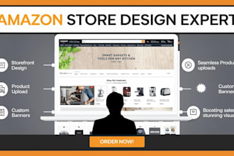 do amazon storefront design, store design and product upload