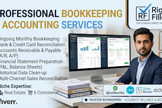 accounting and bookkeeping in quickbooks, xero,zoho and odoo