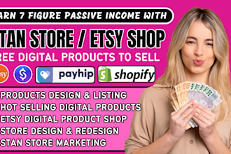 set up stan store with digital products to sell, etsy shop, stan store marketing