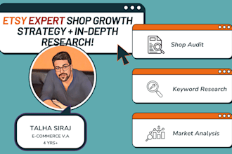 be your expert etsy market research assistant and etsy keyword research VA