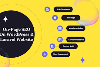 do onpage SEO optimization for wordpress, laravel website