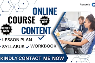 do course creation, lesson plan and course content, course curriculum, courses