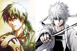 draw comic manga art, anime storyboard, comic book, or nsfw panel in manga style