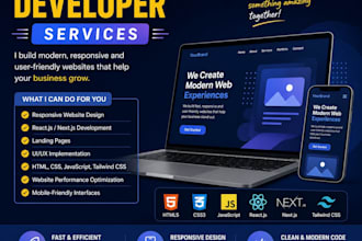 build a professional react js or next js web app