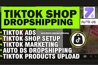 setup autods zendrop tik tok shop products upload tik tok auto ds dropshipping