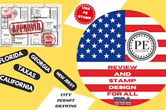 california licensed structural engineer architect USA stamp pe stamp city permit