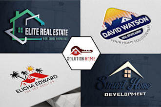 do modern real estate construction realtor logo design for your business