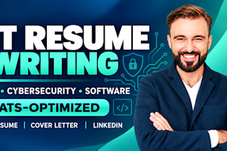write professional tech resume for IT, cybersecurity, tech sales, scrum master