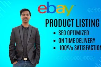 do ebay product listing, ebay product upload, ebay SEO listing, ebay lister