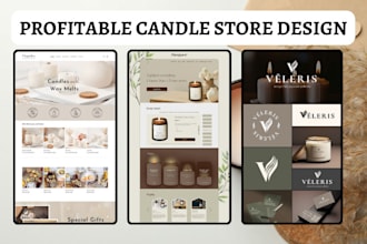 design profitable candle shopify fragrance store candle dropshipping website