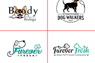 create a unique pet, shopify store, dog, animal logo design