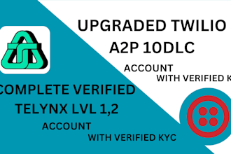 create setup and verified telynx lvl 1,2 and twilio a2p 10dlc for sending sms