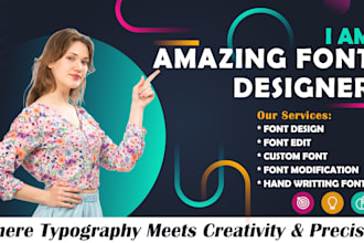 create a custom font typeface design in ttf or otf