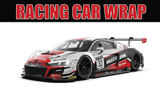 create professional racing car wrap design