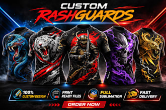 design custom bjj MMA rashguard and nogi fightwear