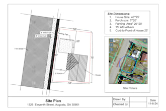 draw 2d site plan, location plan for city permit