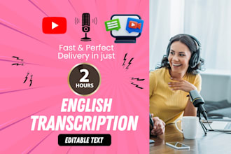 transcribe audio to text and do video transcription