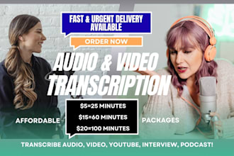 transcribe audio to text and deliver fast transcription