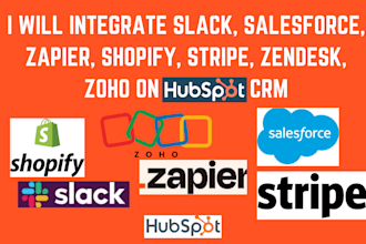 integrate slack salesforce zapier shopify stripe zendesk asana zoho on hubspot