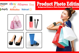 ecommerce product photo editing, retouching, product color correction