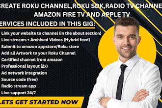 setup roku live streaming channel, roku sdk, radio tv channel, amazon fire tv