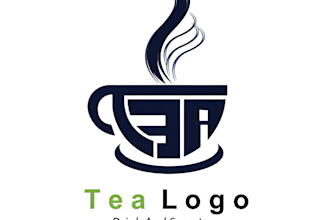 design coffee logo, tea, café, green tea