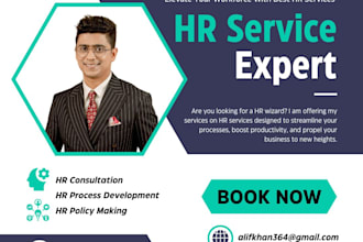 prepare policies and consultation on HR processes for you