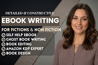 be your ebook ghostwriter, fiction ghostwriter, ghost book writer, story writing