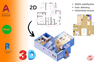 create 2d PDF or cad files into 3d models